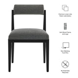 Blaise Fabric Dining Chair Set of 2 in Charcoal