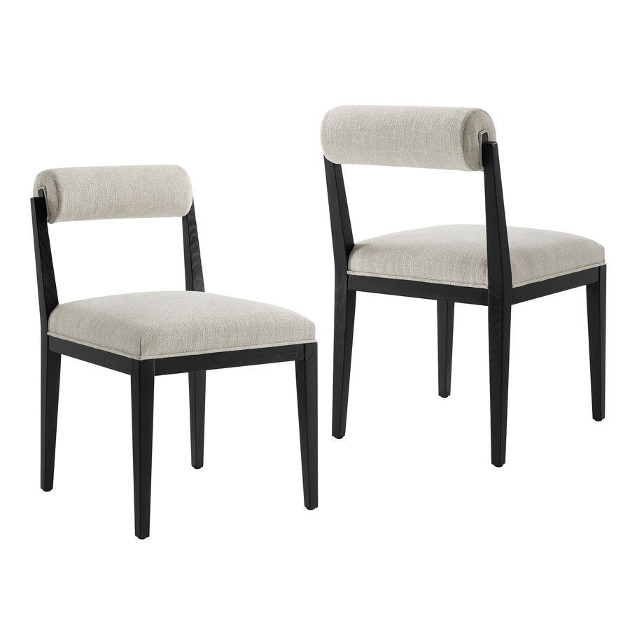 Blaise Fabric Dining Chair Set of 2 in Linen