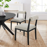 Blaise Fabric Dining Chair Set of 2 in Linen