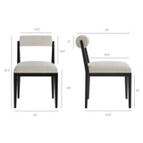 Blaise Fabric Dining Chair Set of 2 in Linen