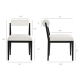Blaise Fabric Dining Chair Set of 2 in Salt