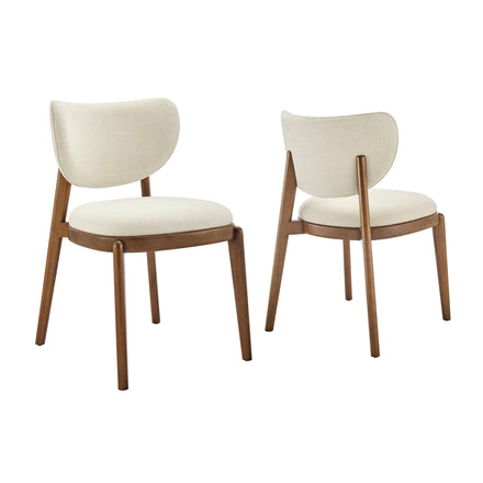 Fenwick Fabric Dining Chairs Set of 2 in Ecru