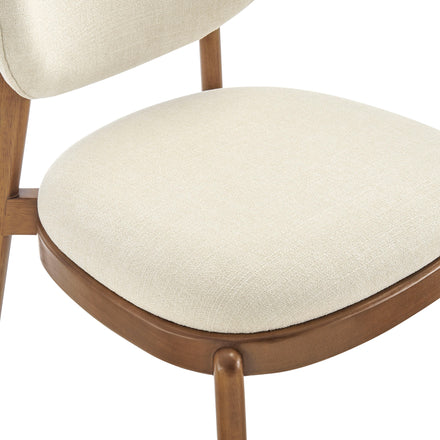 Fenwick Fabric Dining Chairs Set of 2 in Ecru