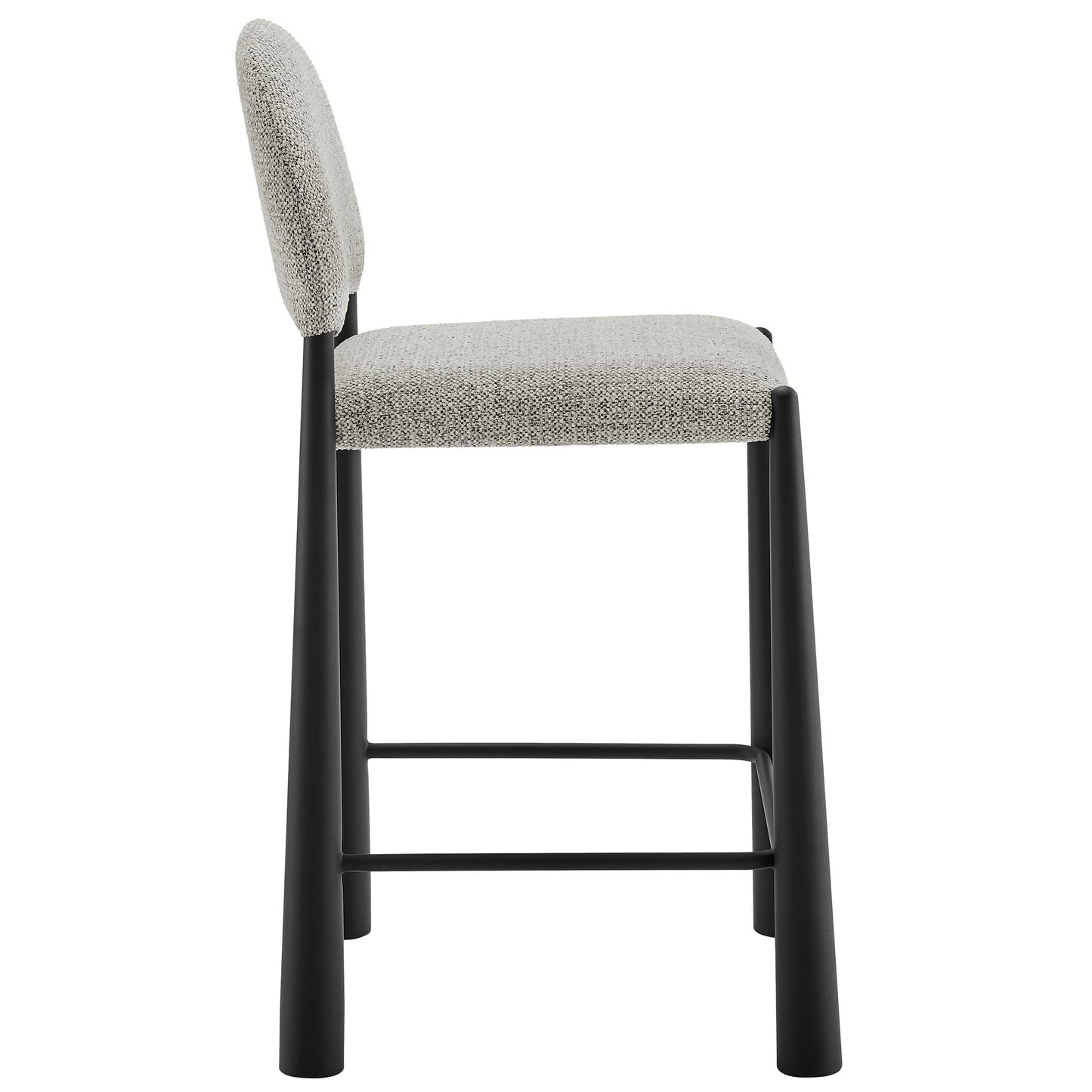 Magnus Upholstered Fabric Counter Stools Set of 2 in Black Camel