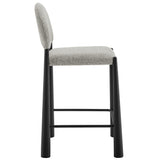 Magnus Upholstered Fabric Counter Stools Set of 2 in Black Camel