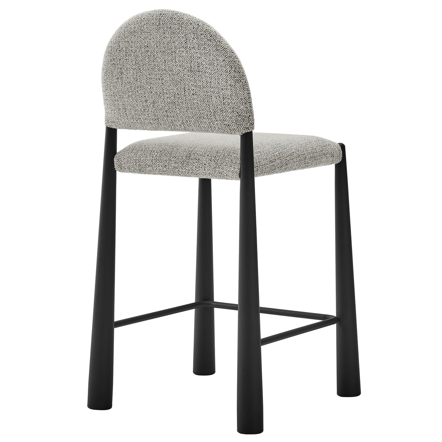 Magnus Upholstered Fabric Counter Stools Set of 2 in Black Camel