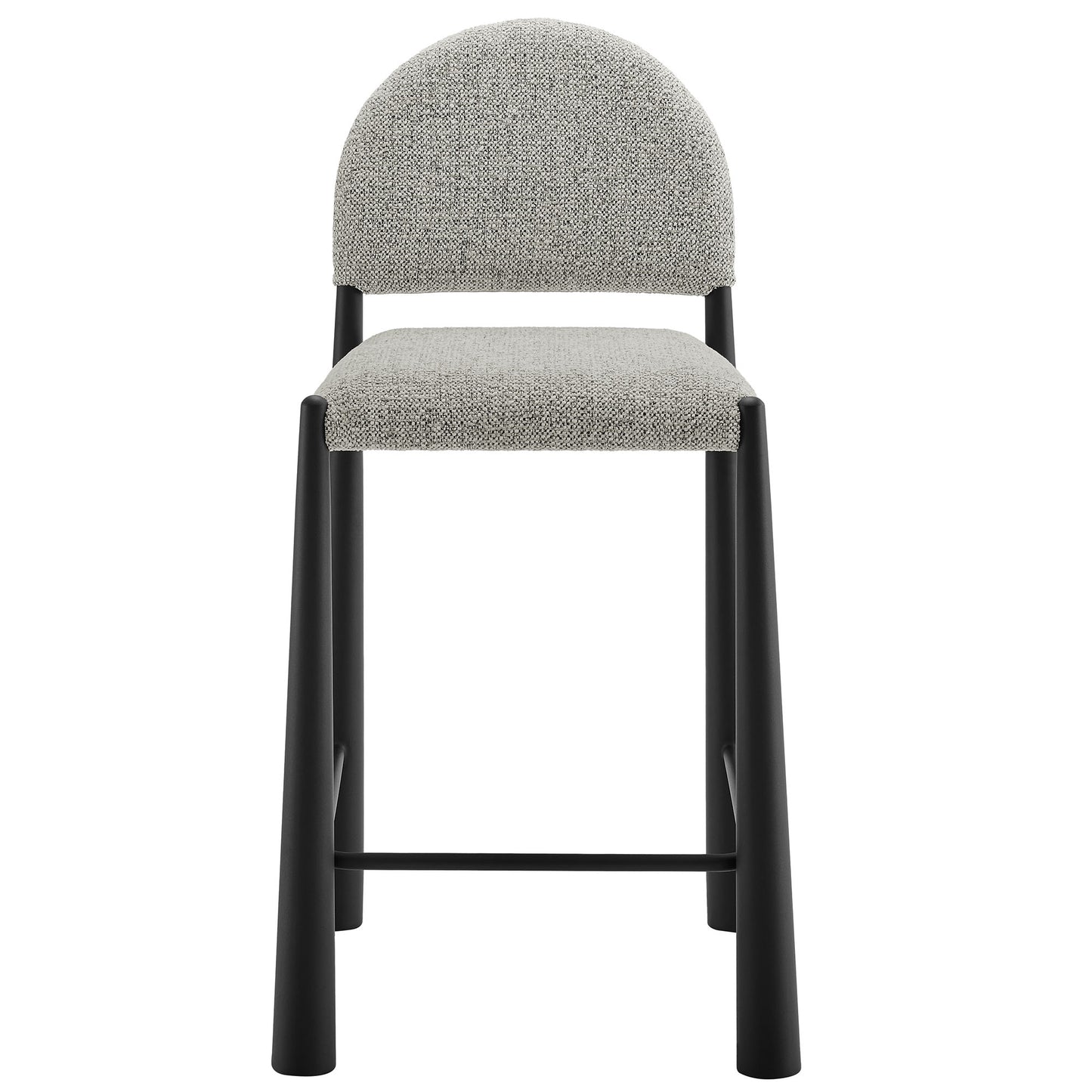Magnus Upholstered Fabric Counter Stools Set of 2 in Black Camel