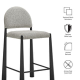 Magnus Upholstered Fabric Counter Stools Set of 2 in Black Camel