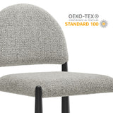 Magnus Upholstered Fabric Counter Stools Set of 2 in Black Camel