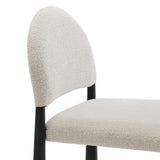 Magnus Upholstered Fabric Counter Stools Set of 2 in Black Cream