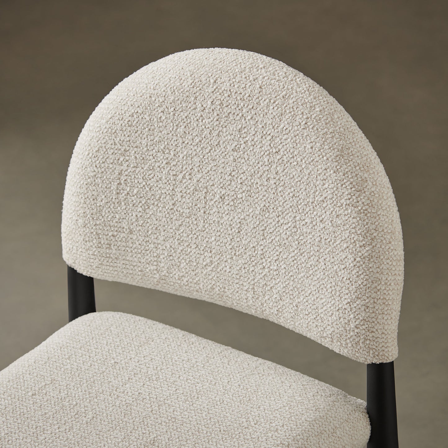 Magnus Upholstered Fabric Counter Stools Set of 2 in Black Cream