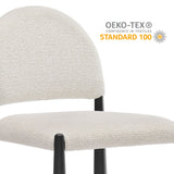 Magnus Upholstered Fabric Counter Stools Set of 2 in Black Cream