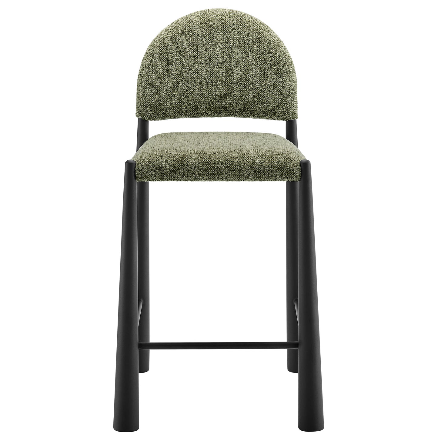 Magnus Upholstered Fabric Counter Stools Set of 2 in Black Leaf