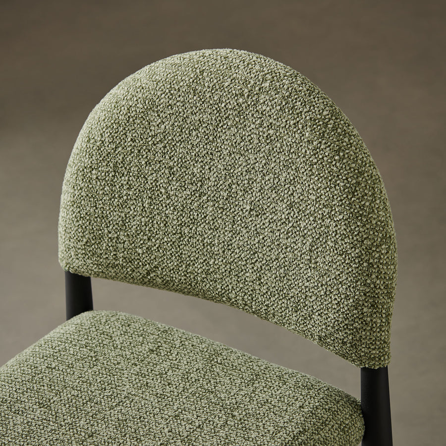 Magnus Upholstered Fabric Counter Stools Set of 2 in Black Leaf