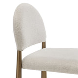 Magnus Upholstered Fabric Counter Stools Set of 2 in Brass Cream
