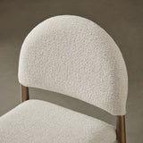Magnus Upholstered Fabric Counter Stools Set of 2 in Brass Cream