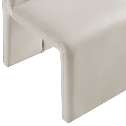 Emory Performance Velvet Dining Side Chair Set of 2 in Alabaster