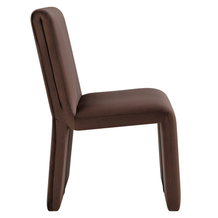 Emory Performance Velvet Dining Side Chair Set of 2 in Chocolate Brown