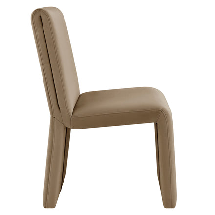 Emory Performance Velvet Dining Side Chair Set of 2 in Taupe