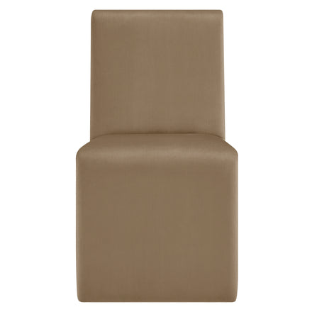 Emory Performance Velvet Dining Side Chair Set of 2 in Taupe
