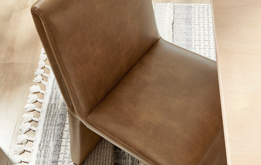 Lime Vegan Leather Dining Side Chair Set of 2 in Canyon