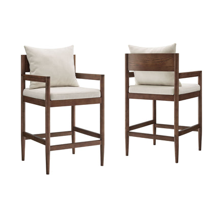 Remington Wood Counter Stool Set of 2 in Salt