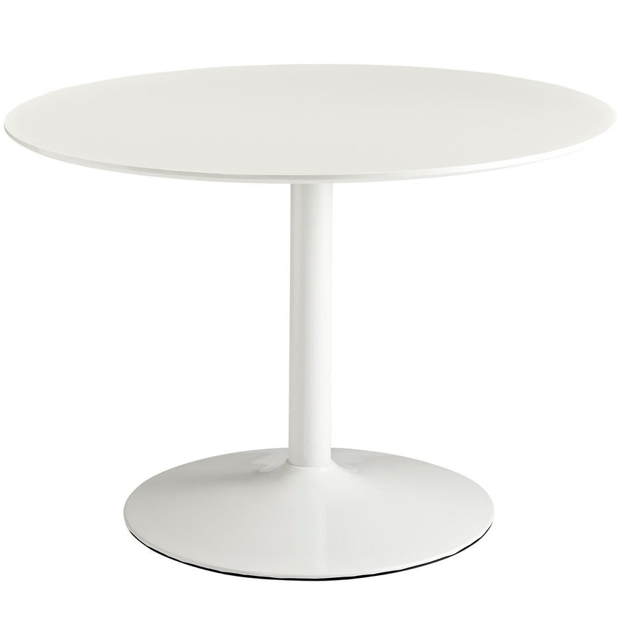 Kira Round Wood Dining Table in White