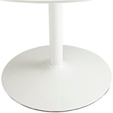 Kira Round Wood Dining Table in White