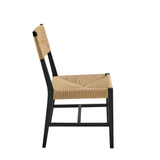 Diablo Wood Dining Chair Set of 2 in Black Natural