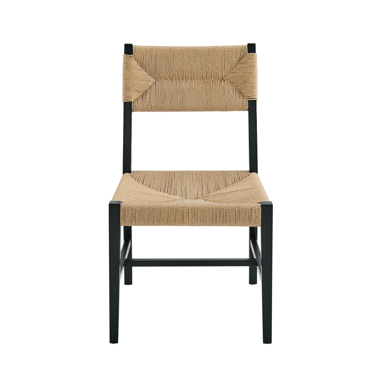 Diablo Wood Dining Chair Set of 2 in Black Natural