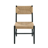 Diablo Wood Dining Chair Set of 2 in Black Natural