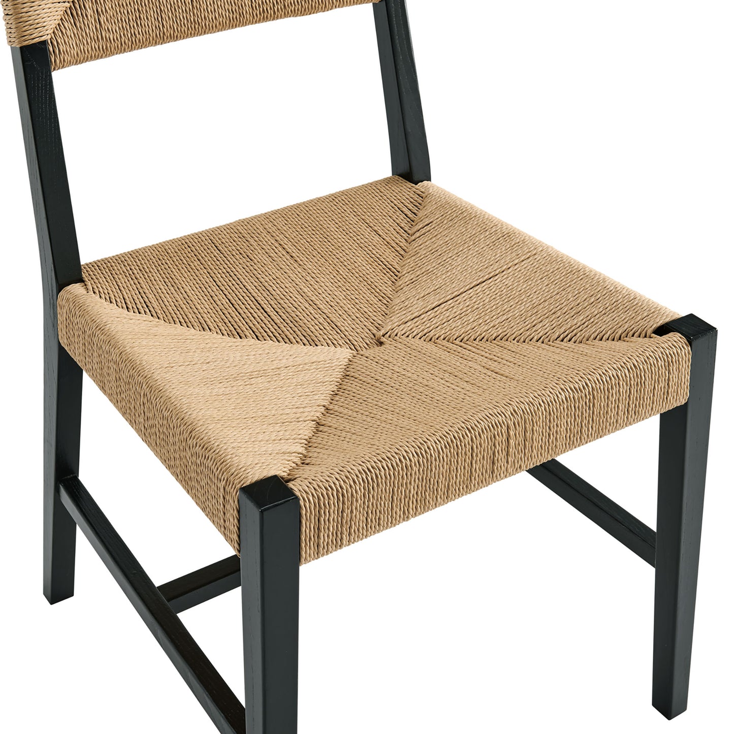 Diablo Wood Dining Chair Set of 2 in Black Natural