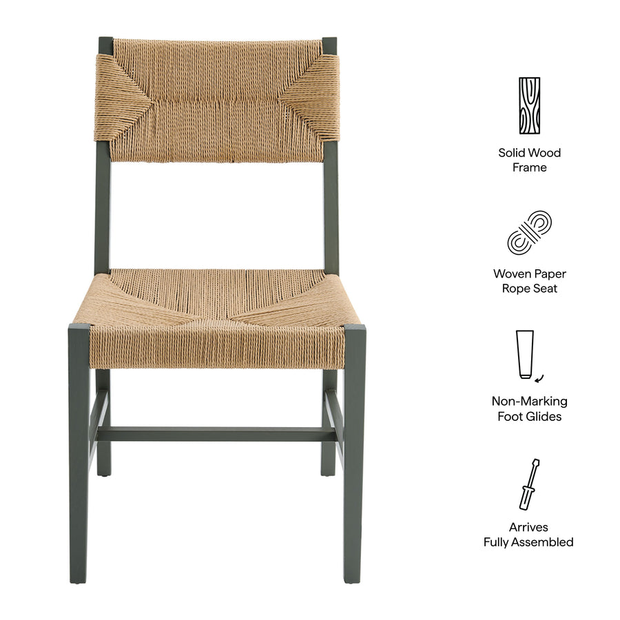 Diablo Wood Dining Chair Set of 2 in Light Gray Natural