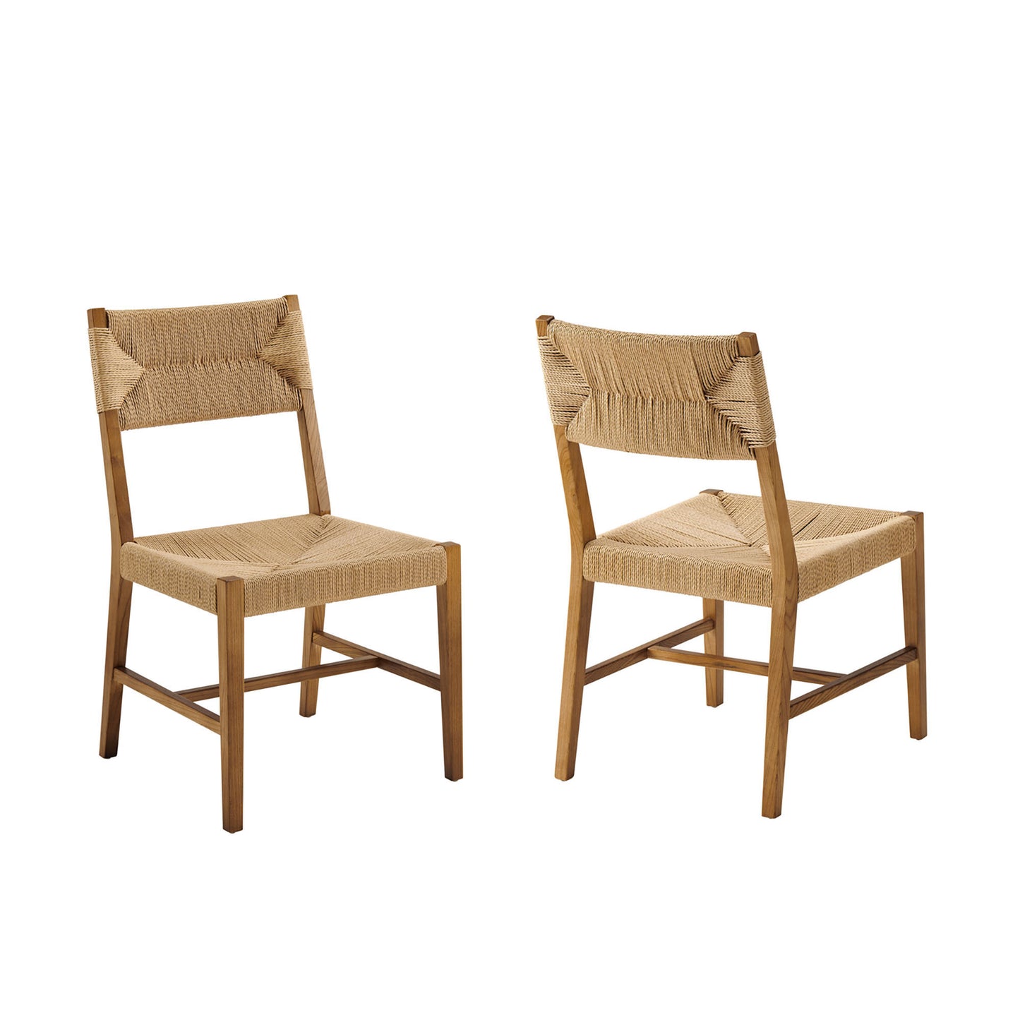 Diablo Wood Dining Chair Set of 2 in Natural Natural