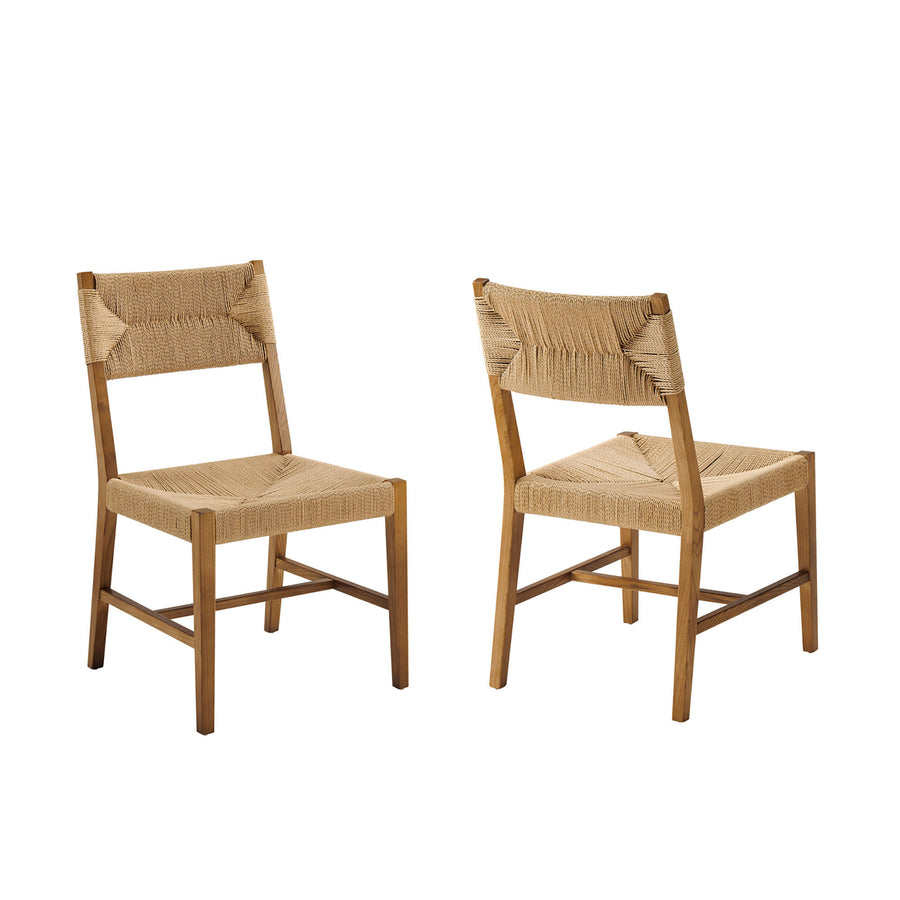 Diablo Wood Dining Chair Set of 2 in Natural Natural