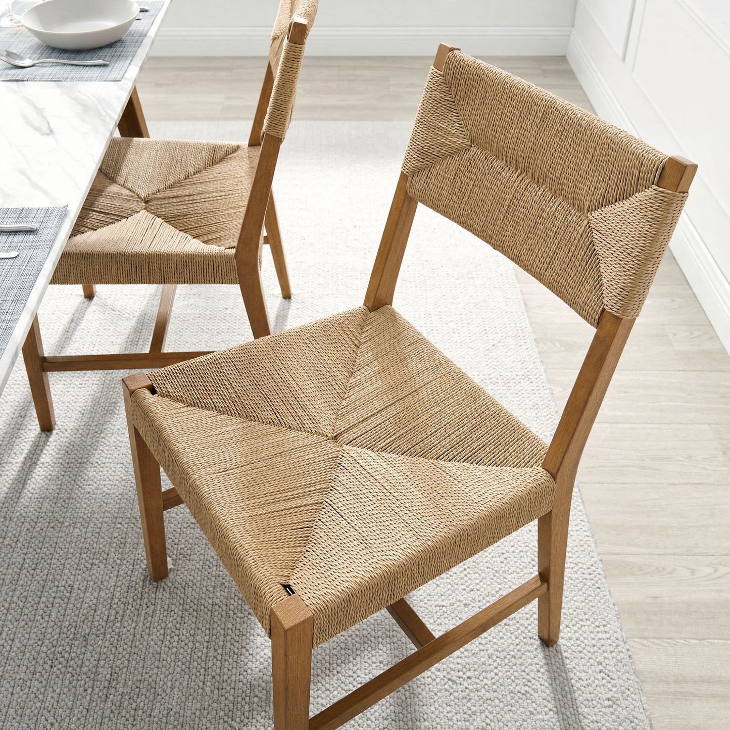Diablo Wood Dining Chair Set of 2 in Natural Natural