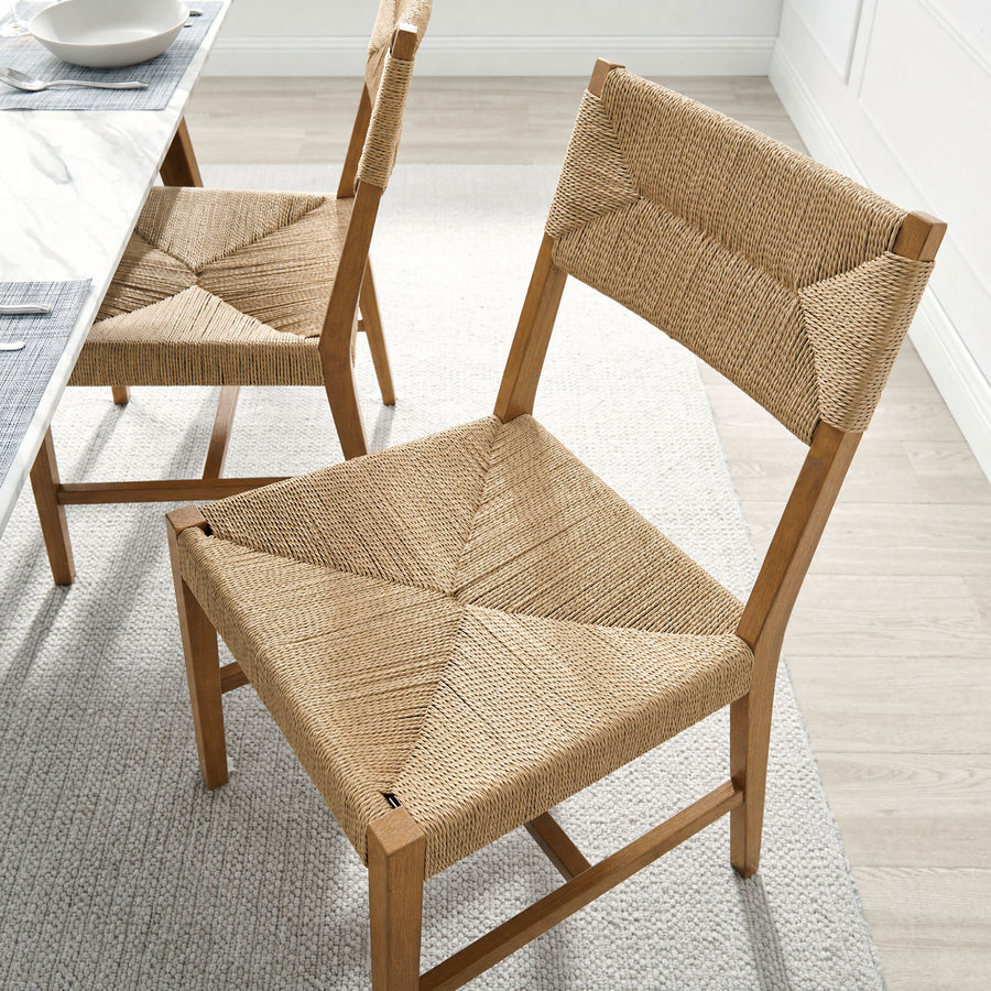 Diablo Wood Dining Chair Set of 2 in Natural Natural