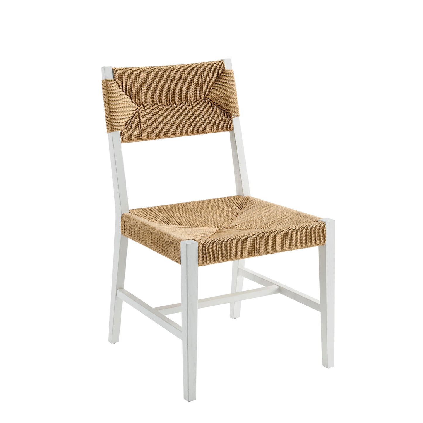 Diablo Wood Dining Chair Set of 2 in White Natural