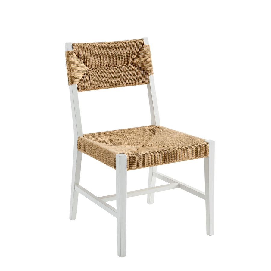 Diablo Wood Dining Chair Set of 2 in White Natural