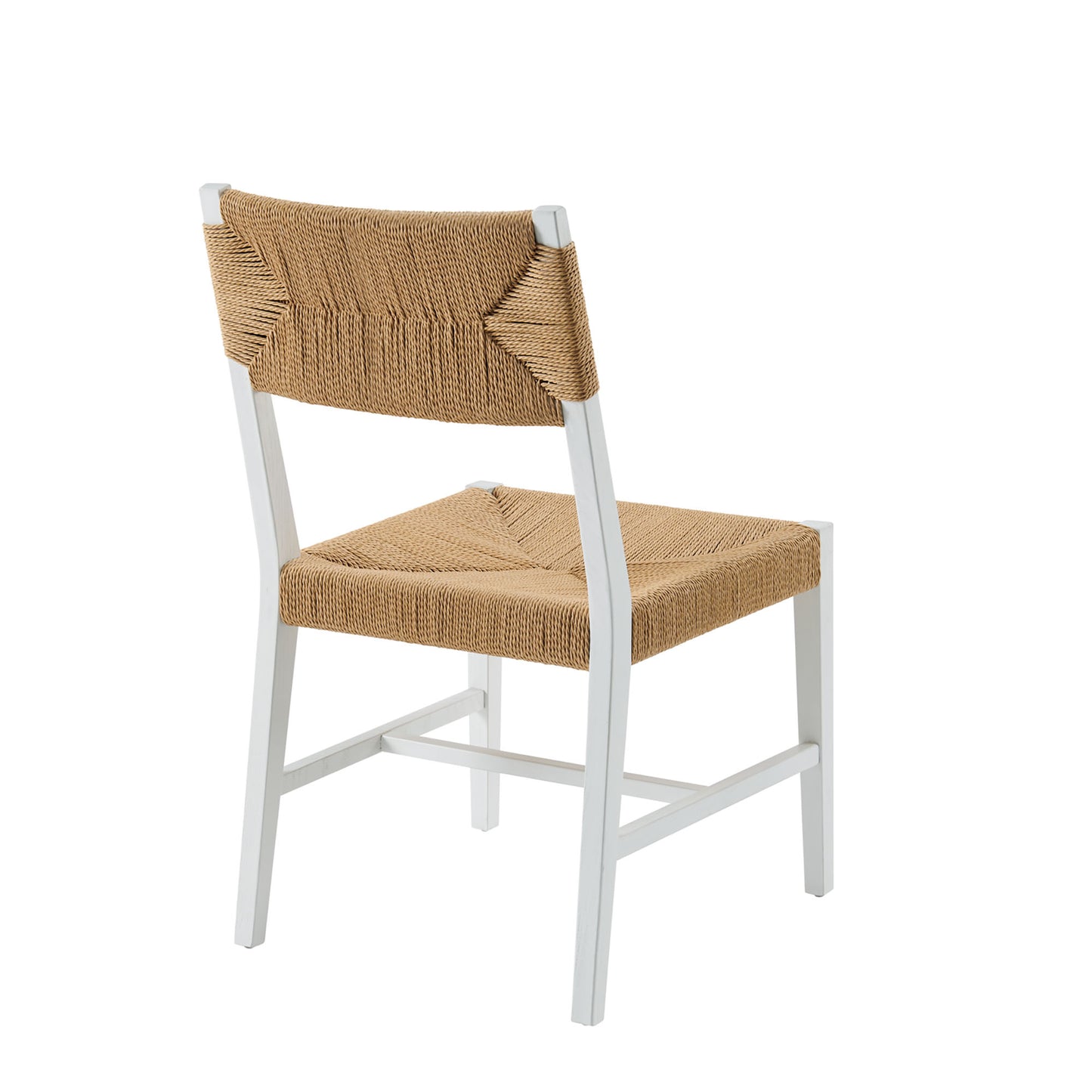 Diablo Wood Dining Chair Set of 2 in White Natural