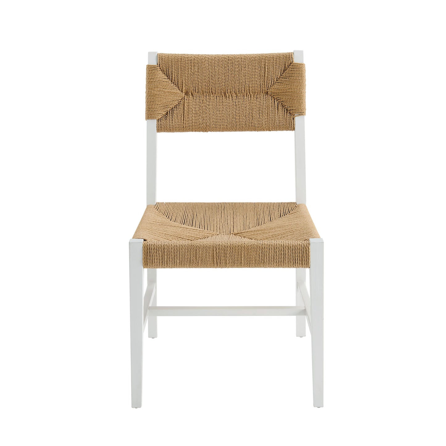 Diablo Wood Dining Chair Set of 2 in White Natural