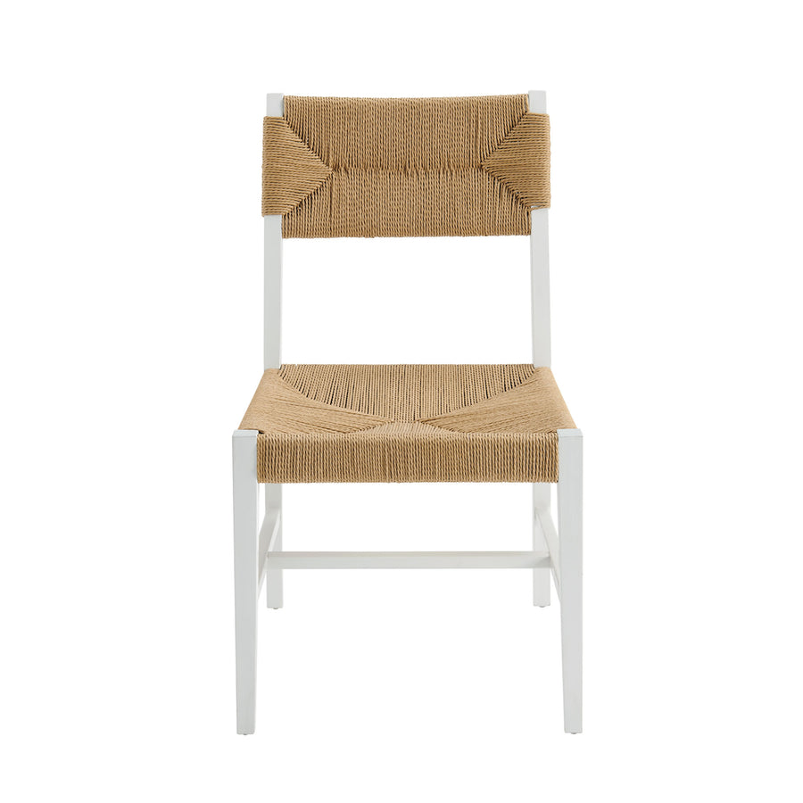 Diablo Wood Dining Chair Set of 2 in White Natural