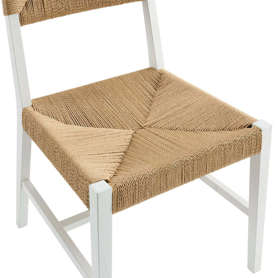 Diablo Wood Dining Chair Set of 2 in White Natural