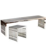 Fenn Benches Set of 2 in Silver