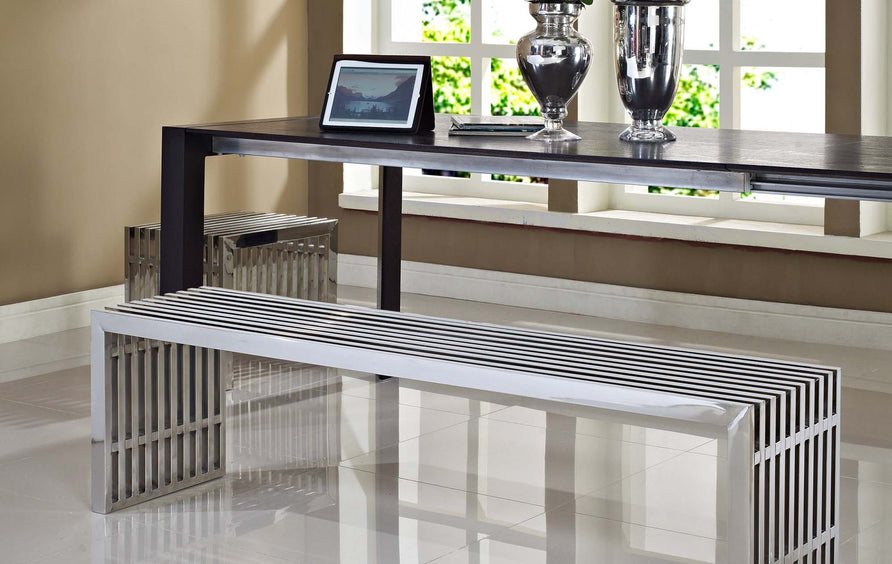 Fenn Benches Set of 2 in Silver