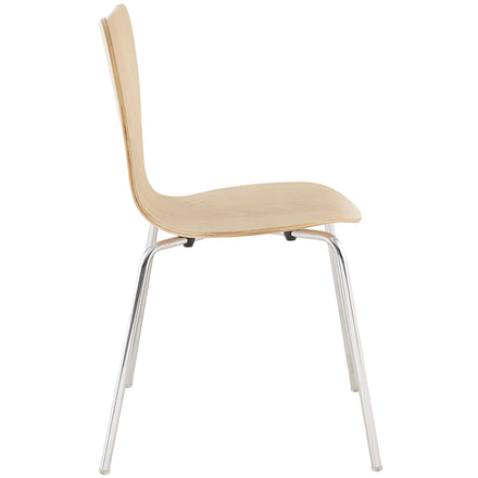 Revolve 3 Piece Dining Set in White Natural