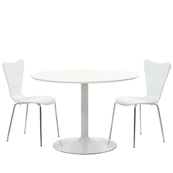 Kira 3 Piece Dining Set in White