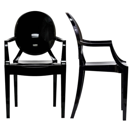 Casper Dining Armchairs Set of 2 in Black