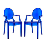 Thistle Dining Armchairs Set of 2 in Blue