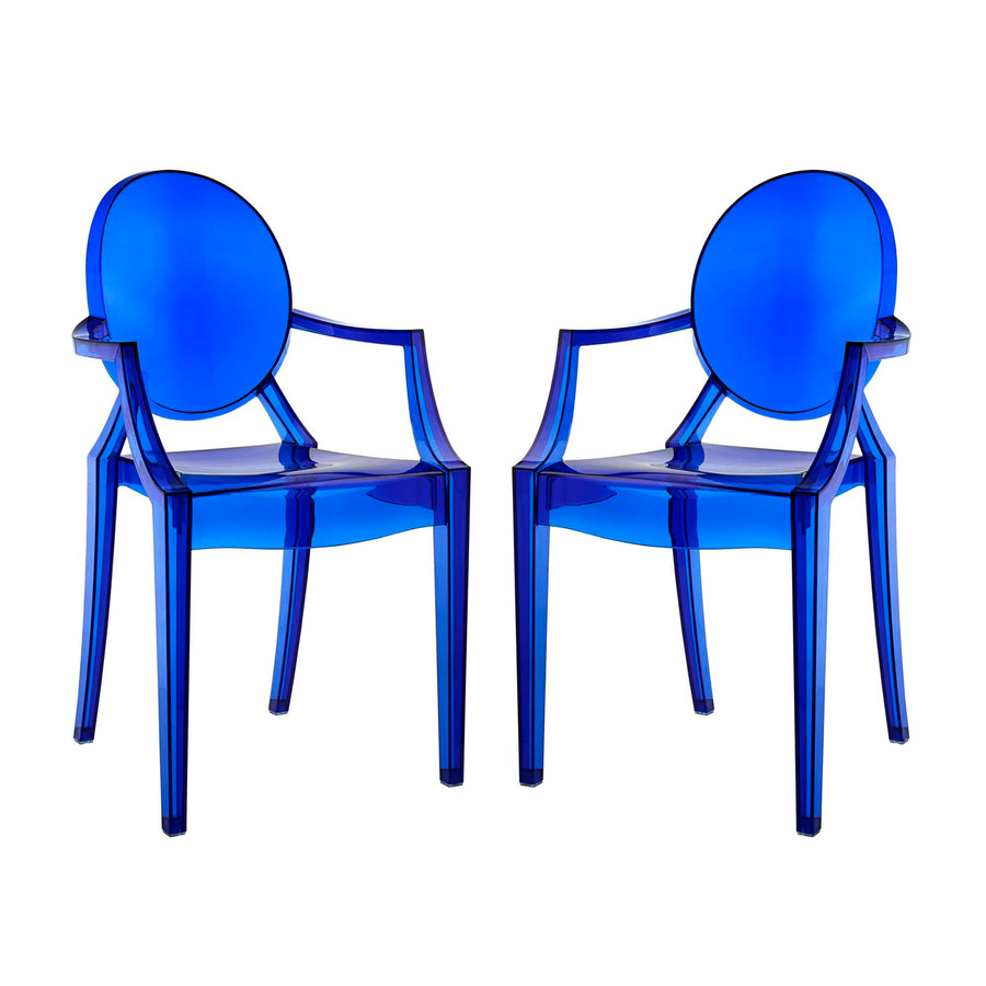 Thistle Dining Armchairs Set of 2 in Blue